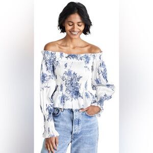 ALLSAINTS Linen-Silk Lara Buruberu Top Size US 6